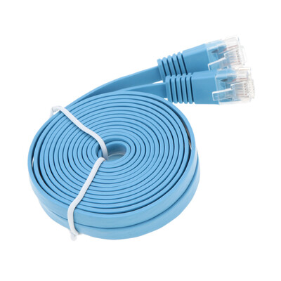 

High Quality 25m8202ft Blue High Speed Cat6 Ethernet Flat Cable RJ45 Computer LAN Internet Network Cord
