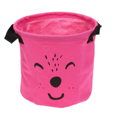 

Round Emotion Small Cloth Cartoon Storage Box Bag Barrel Organizer