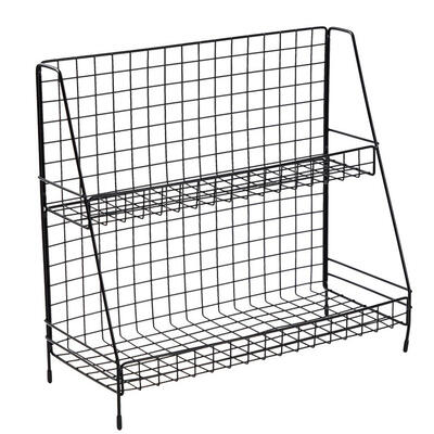 

Nordic Iron Double-layer Desktop Storage Rack Home Cosmetic Display Shelf