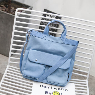 

Women 2019 new wave Korean canvas bag students Joker handbags shoulder bag bags art small fresh