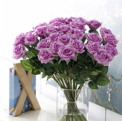 

Gobestart Artificial Rose Real Bridal Wedding Bouquet Home Decoration Colorful