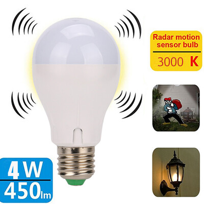 

Siaonvr E27 4W Radar Induction Bulb Lamp Microwave Induction Bulb Of Stairs And Stairs