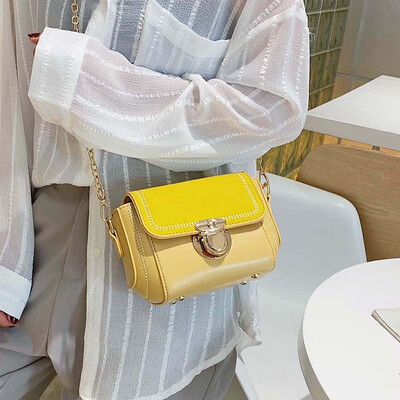 

Senior sense of foreign small bag female 2019 new wave fashion scrub single shoulder Messenger bag Korean version of the chain small square bag