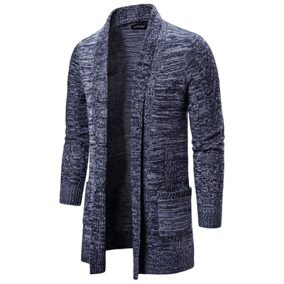 

Toponeto Mens Casual Solid Knit Trench Coat Jacket Cardigan Long Sleeve Outwear Blouse