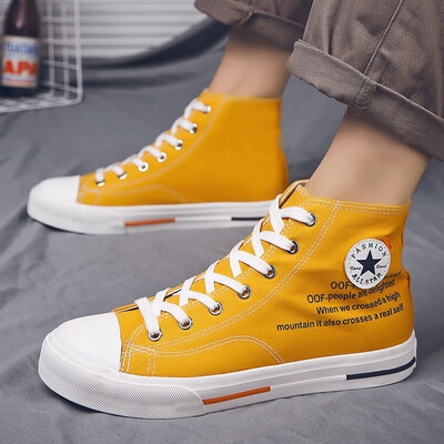 

Mens shoes fall trend 100 high-heeled canvas board shoes leisure summer high-bang Korean version of the tide shoes