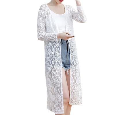 

Toponeto Women Daily Cardigan Sun Shirt Blouse Summer Lace Sunproof Long Sleeve Outwear