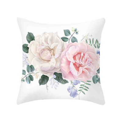 

〖Follure〗Throw Rose Printed Cushion Cover Square Sofa Pillow Case Flower Home Art Decor