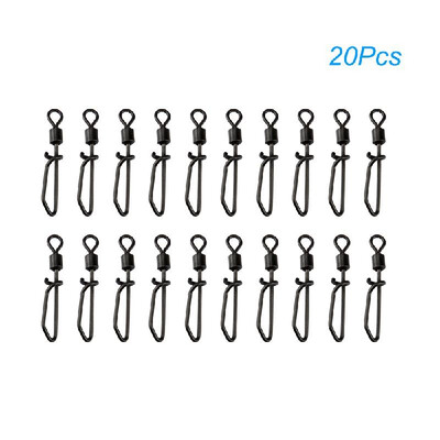 

20 40Pcs Fishing Swivel Snap Fishing Swivels Carp Fishing Terminal Tackle