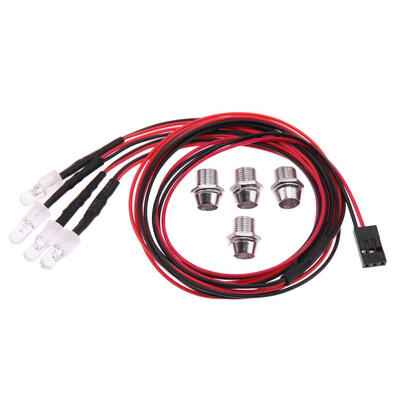 

4 LED Headlight Red Light RC Car Parts for TRAXXAS HSP HPI REDCAT Axial