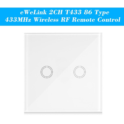 

5PCS SONOFF T433 86 Type Luxury Wall Touch Panel Sticky 433MHz Wireless RF Remote Control Transmitter Automation Modules 1 Gang Su