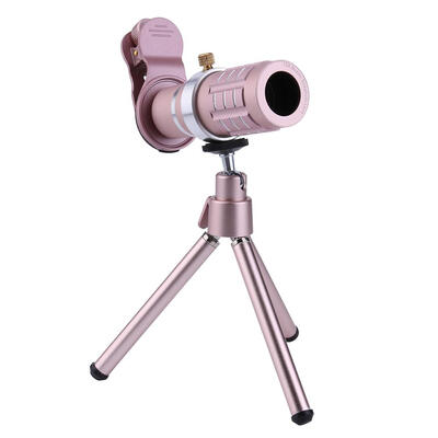 

Clip-on 12x Optical Zoom Mobile Phone Telescope External Camera LensTripod