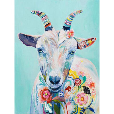 

5D DIY Full Drill Diamond Painting Flowers Goat Cross Stitch Embroidery Kit
