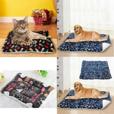 

Pet Washable Blanket Dog Cat Beds Cushion Mattress Kennel Home Soft Warm Mat AU