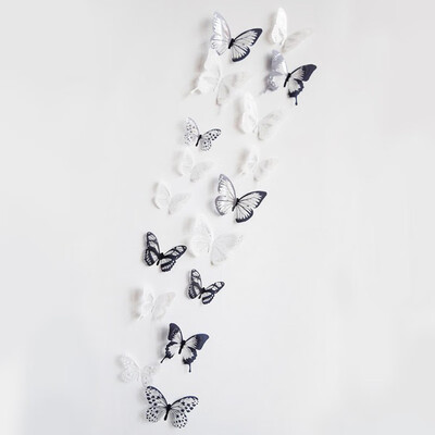 

Gobestart 18 Pieces 3D Butterfly Decor Wall Sticker Home Wall Decals