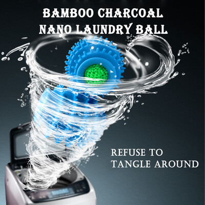 

〖Follure〗Bamboo Charcoal Nano Laundry Ball Washing Machine Dedicated Ball Cleaning Ball