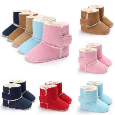 

Bottom Kids Baby Snow Prewalker Shoes Winter Warm Girl Cute Soft Sole Crib Boots