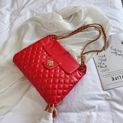 

Advanced sense bag Ocean Messenger bag female bag 2019 new wave Korean fashion texture rhombic chain shoulder bag