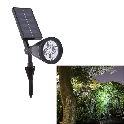

Outdoor In-Ground Spotlight 4LED Solar Energy Power Garden Lawn Light Lamp