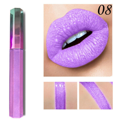 

12Colors Professional Matte Metallic Shiny Lip Glaze Gloss Long Lasting Lipstick