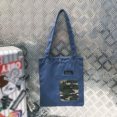

Tailored Neutral Camouflage Canvas Bag Couple Shoulder Bag Large Capacity Canvas Bag