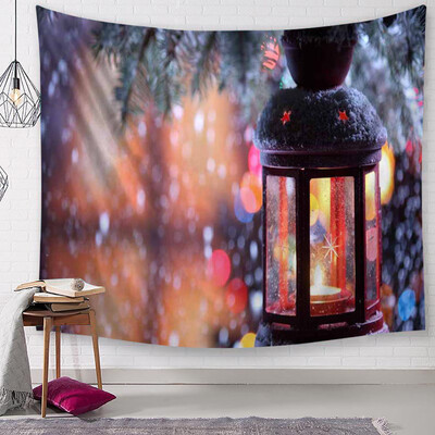 

Siaonvr Christmas Tapestry Santa Print Wall Hanging Tapestry Art Home Decor