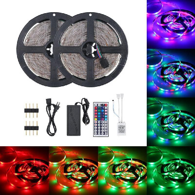 

DC12V 48W 10 Meters 600 LED RGB Strip Light with IR 44 Keys Remote Control Controller Cuttable Supported Automatic Colors Changing