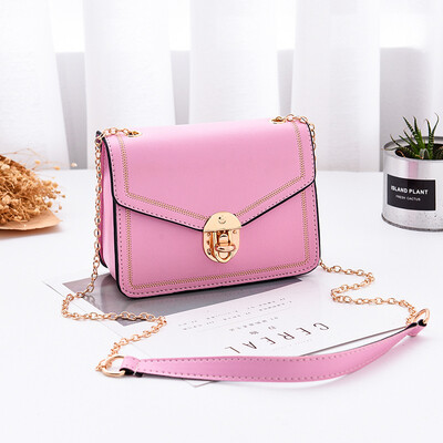 

Fashion womens bag 2019 summer tide simple shoulder bag casual handbag retro diagonal small square bag