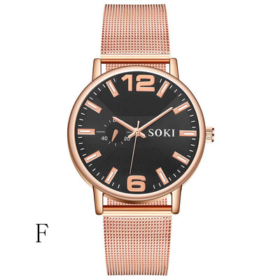 

Gobestart Mens Fashion Unobtrusive Business Simple Single-eye Personality Net Belt Watch