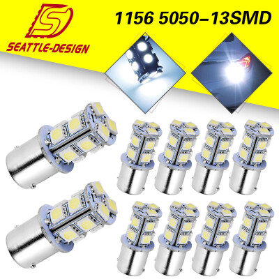 

10x Cool White1156 BA15S 13LED 5050 Back Up Reverse Parking Light Bulb 1141 1073