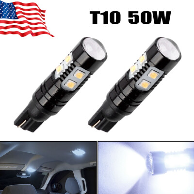 

2x 7000K White 50W High Power T10 921 Projector Lens LED Reverse Backup Light US