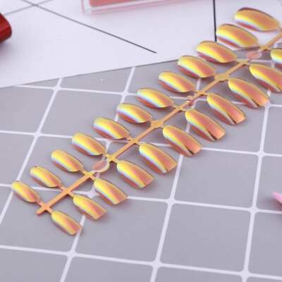 

24pcs False Nails Full Cover Fake Nails ABS Artificial Tips Nail Art Decor