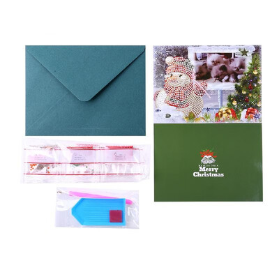 

5D Diamond Painting Christmas Cards Diamond Embroidery Birthday Paper DIY Greeting Postcards Cartoon Craft Kids Gift
