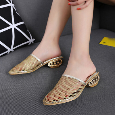 

Rose Baotou Slippers Women Thick Mesh Fashion Casual Cool Slippers Stylish Slippers