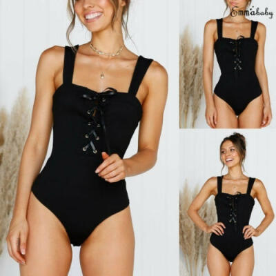 

Fashion Sexy Women Bodycon Bodysuit Romper Jumpsuit Leotard Sleeveless Strappy Top