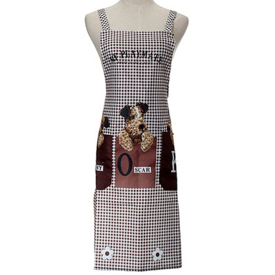 

Cute Pet Dog Apron Waterproof Sleeveless Pocket Overalls Kitchen Dress Smock