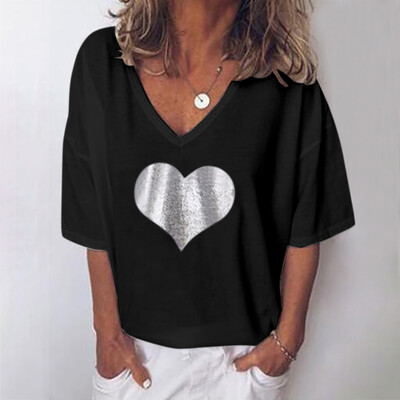 

Starmoon Women Summer Short Sleeve Loose Casual Plus Size Solid Color T-shirt
