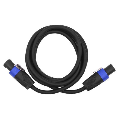 

12AWG Stage Mixer Cables Audio Amplifier Cord Speaker Connector Male to Male Four Core Oxygen Free Copper Conductor NL4FC Blue 10m