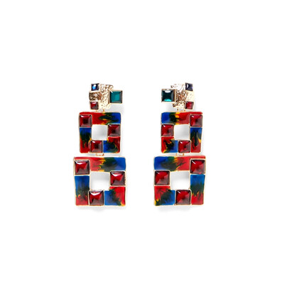 

AOTEMAN 2019 New arrival za crystal geometric earrings Bohemian Geometric Big long Dangle Earrings For Women vintage jewelry