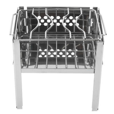 

Greensen Outdoors Portable Stainless Steel Folding BBQ Barbecue Shelf Mini Charcoal Picnic Stove