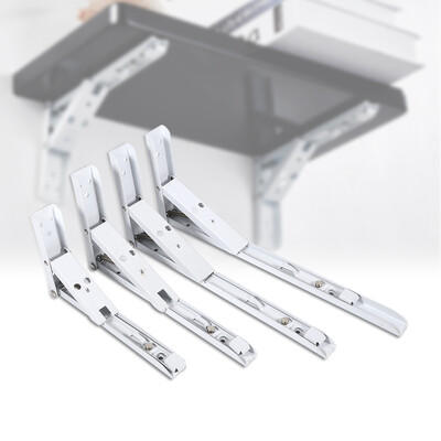 

Greensen Metal Angle Bracket4 Sizes 2PCS Milk White Triangle Folding Angle Bracket Wall Mounted Self Support With 8 Screws