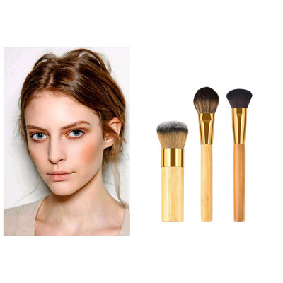 

〖Follure〗3PCS Cosmetic Makeup Bamboo Brush Brushes Foundation Powder Eyeshadow Brush