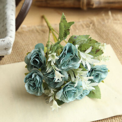 

Gobestart 8 Heads Artificial Fake Peony Silk Flower Bridal Hydrangea Home Wedding Decor BG