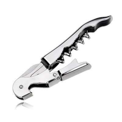 

New Stainless Steel Corkscrew Double Hinged Waiters Wine Bottle Opener Lever Tool