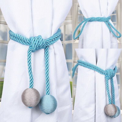 

Gobestart Retro Window Curtain Cord Rope Buckle Tiebacks Braided Tie Backs 1 Pair2Pcs