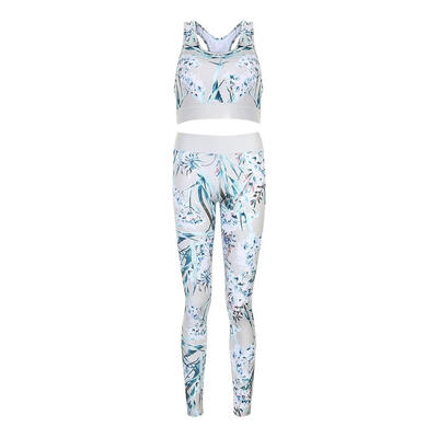 

2pcs Women Yoga Bra Pants Set Fashion Print Fitness Gym Running Sport Suit