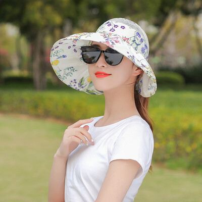 

Sun hat female sun protection outdoor summer Korean hat sun hat UV protection folding fashion Beach Hat