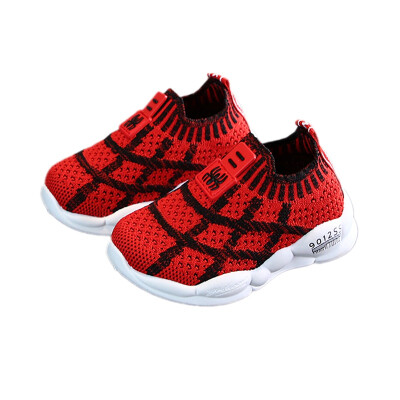 

Children Casual Shoes for Boys Kids Girls Sneakers Breathable Anti-Slip Plaid Print Shoes Toddler Soft Soled Shoes