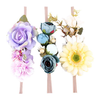 

3pcspack Colorful Flowers Baby Kid Children Headdress Toddler Headbands