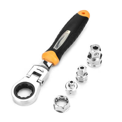 

Greensen 5pcs Adjustable Ratchet Wrench 14" 38" 12" CR-V Sleeve Adapter Set RTW-5
