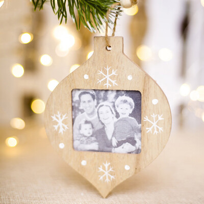 

Tailored Wooden Christmas Photo Frame Decorations Photo Ornament Table Ornaments Pendant